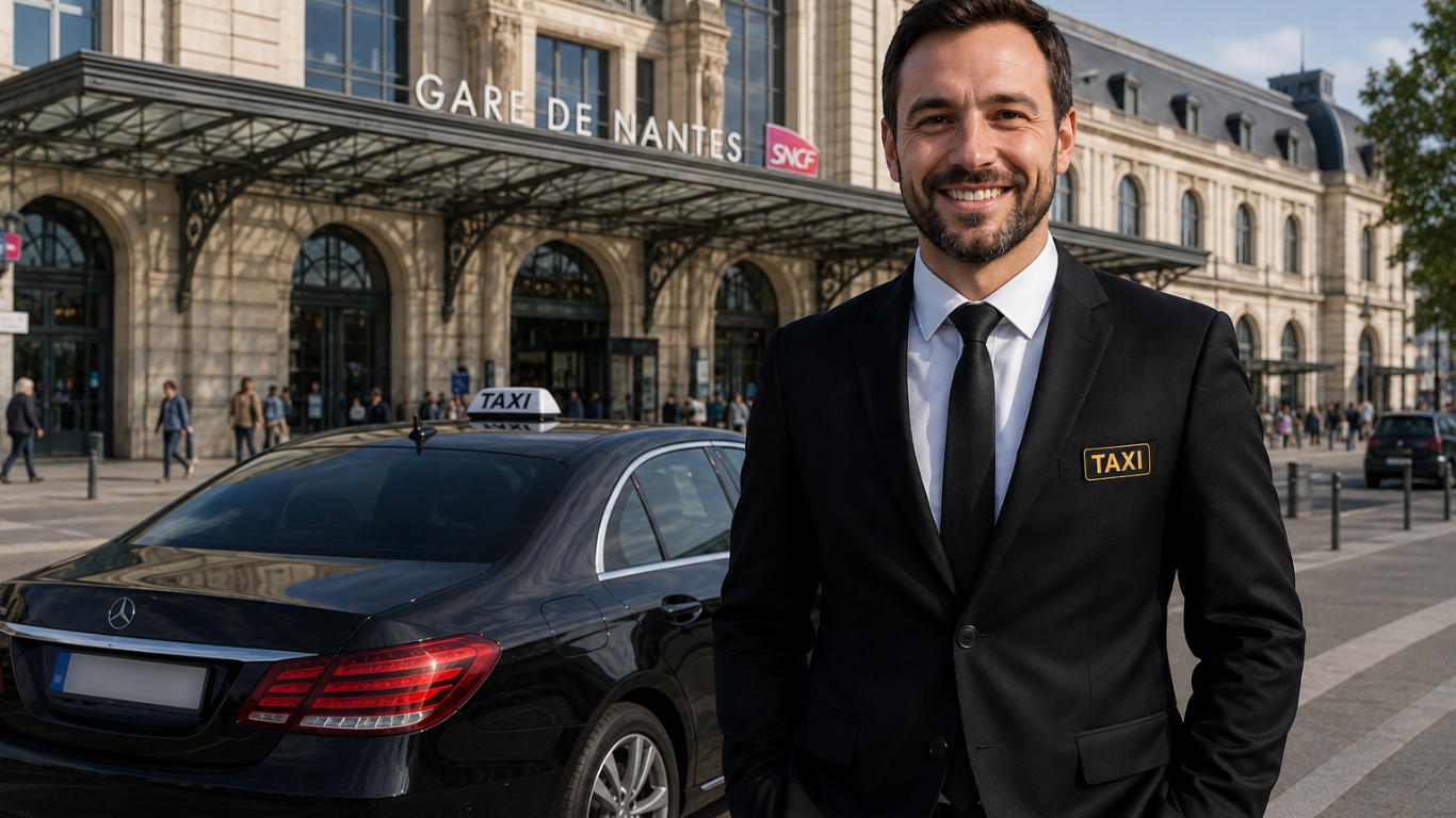 Taxi Clisson a la estación de Nantes
