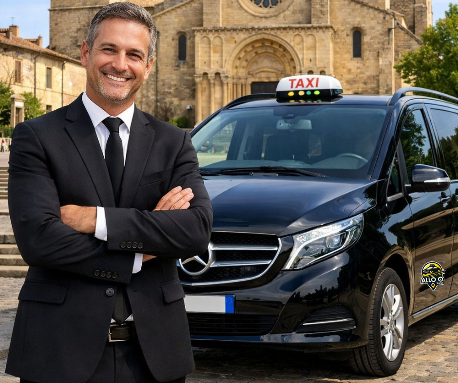 Taxi Salon-de-Provence devant la basilique - Service AlloTaxi professionnel 24h